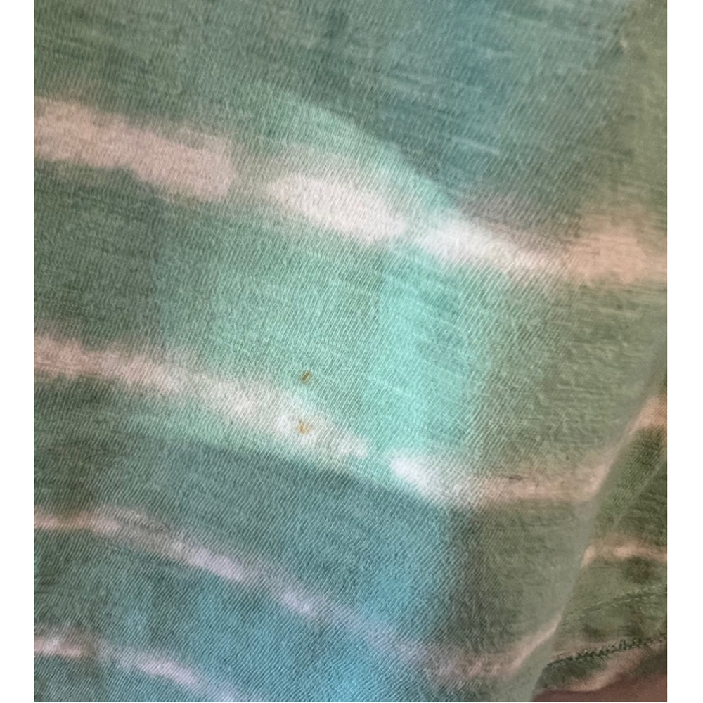 EDDIE BAUER Teal Striped Tie Dye Sleeveless Scoop Neck Casual Tank Top XL - Picture 7 of 7